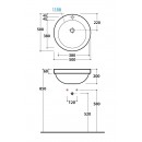 Кръгла Мивка за Вграждане Над Плот Ø50см. VANITY BASINS